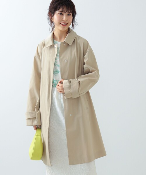 Ray BEAMS（レイビームス）の「Ray BEAMS / フード付き ステンカラー コート（ステンカラーコート・レディース・サックスブルー/ベージュ/ケリー・0/1）」の16枚目の写真