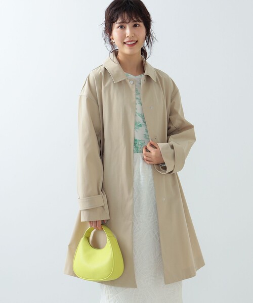 Ray BEAMS（レイビームス）の「Ray BEAMS / フード付き ステンカラー コート（ステンカラーコート・レディース・サックスブルー/ベージュ/ケリー・0/1）」の17枚目の写真