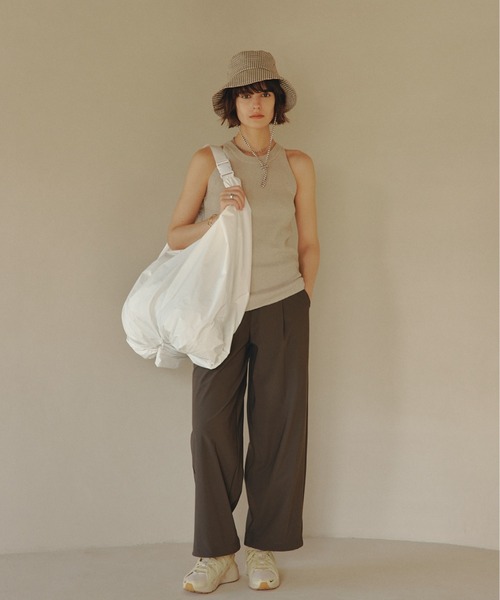 emmi（エミ）の「【emmi atelier】ミニマルバケットハット（ハット・レディース・カーキ/チェック/ブラック・FREE）」の5枚目の写真