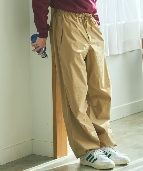 EMMA CLOTHES（エマクローズ）の「ナチュラルタイプライターウエストコードワイドオーバーパンツ EMMA CLOTHES（カーゴパンツ・メンズ・チャコールグレー/ブラック/オリーブ/ベージュ・M/L）」の20枚目の写真