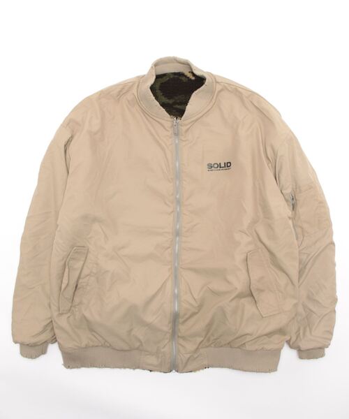 aimoha(アイモハ)の「サイドジップX柄ボア リバーシブル(ブルゾン・メンズ・ブラック/カーキ・X-LARGE/LARGE/MEDIUM)」の6枚目の写真