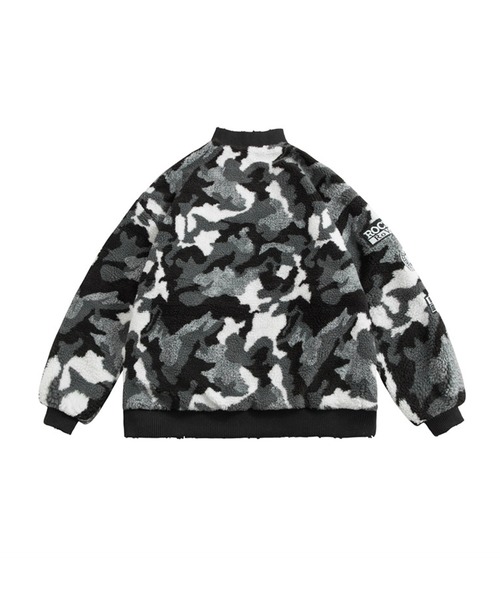aimoha(アイモハ)の「サイドジップX柄ボア リバーシブル(ブルゾン・メンズ・ブラック/カーキ・X-LARGE/LARGE/MEDIUM)」の7枚目の写真