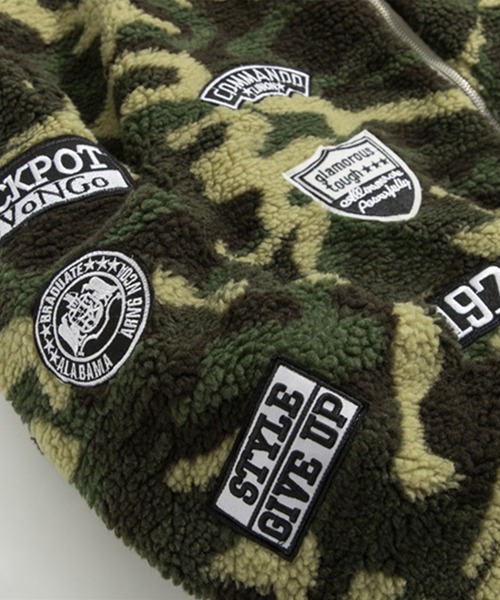 aimoha(アイモハ)の「サイドジップX柄ボア リバーシブル(ブルゾン・メンズ・ブラック/カーキ・X-LARGE/LARGE/MEDIUM)」の19枚目の写真