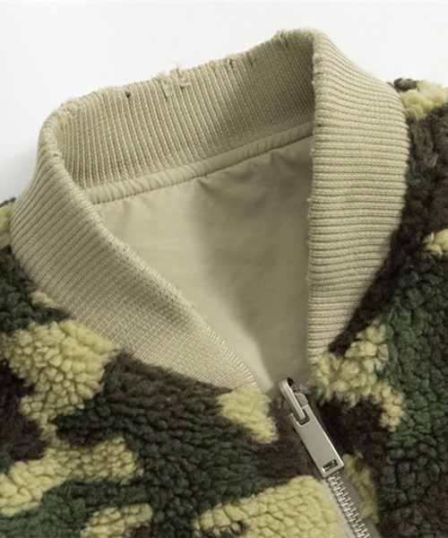 aimoha(アイモハ)の「サイドジップX柄ボア リバーシブル(ブルゾン・メンズ・ブラック/カーキ・X-LARGE/LARGE/MEDIUM)」の18枚目の写真
