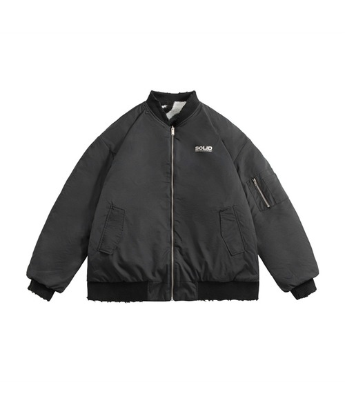 aimoha(アイモハ)の「サイドジップX柄ボア リバーシブル(ブルゾン・メンズ・ブラック/カーキ・X-LARGE/LARGE/MEDIUM)」の9枚目の写真