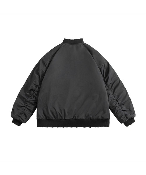 aimoha(アイモハ)の「サイドジップX柄ボア リバーシブル(ブルゾン・メンズ・ブラック/カーキ・X-LARGE/LARGE/MEDIUM)」の8枚目の写真
