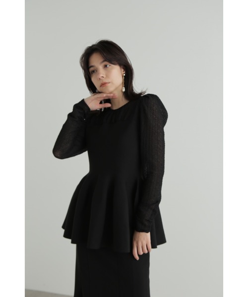 JILL STUART（ジルスチュアート）の「◆シュリンクシアードッキングニット（ニット/セーター・レディース・ホワイト/ブラック・FREE）」の5枚目の写真