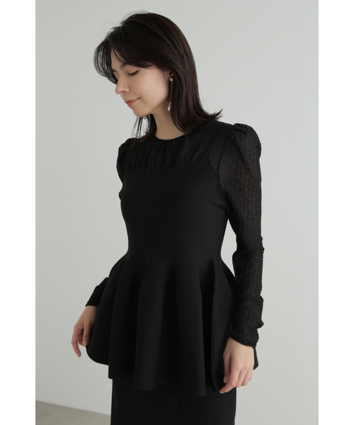 JILL STUART（ジルスチュアート）の「◆シュリンクシアードッキングニット（ニット/セーター・レディース・ホワイト/ブラック・FREE）」の8枚目の写真