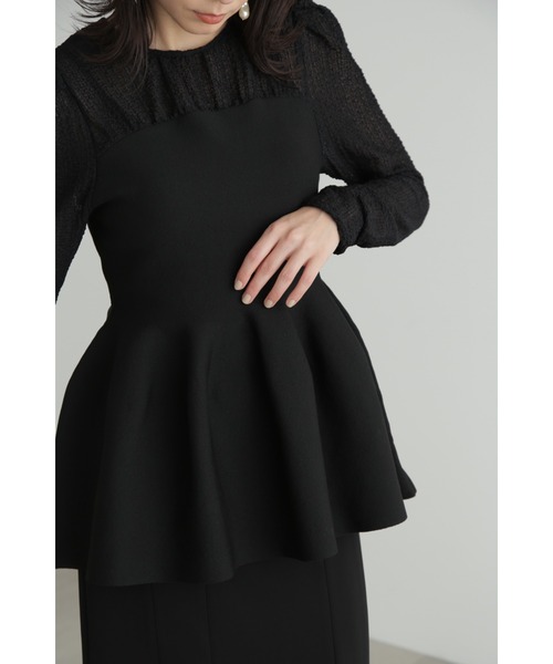 JILL STUART（ジルスチュアート）の「◆シュリンクシアードッキングニット（ニット/セーター・レディース・ホワイト/ブラック・FREE）」の6枚目の写真