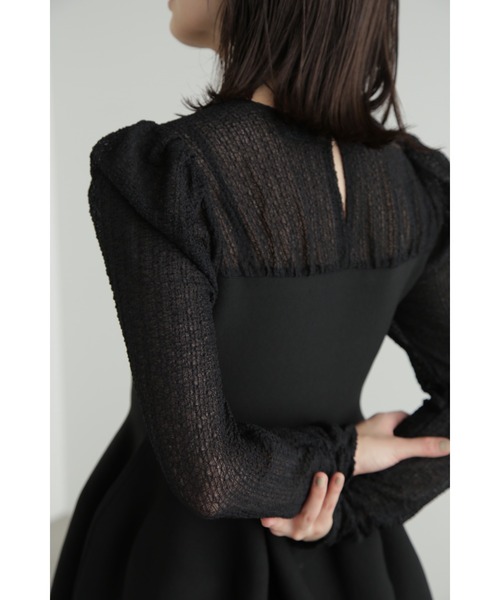 JILL STUART（ジルスチュアート）の「◆シュリンクシアードッキングニット（ニット/セーター・レディース・ホワイト/ブラック・FREE）」の9枚目の写真