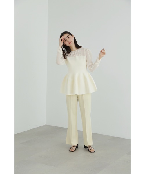 JILL STUART（ジルスチュアート）の「◆シュリンクシアードッキングニット（ニット/セーター・レディース・ホワイト/ブラック・FREE）」の12枚目の写真