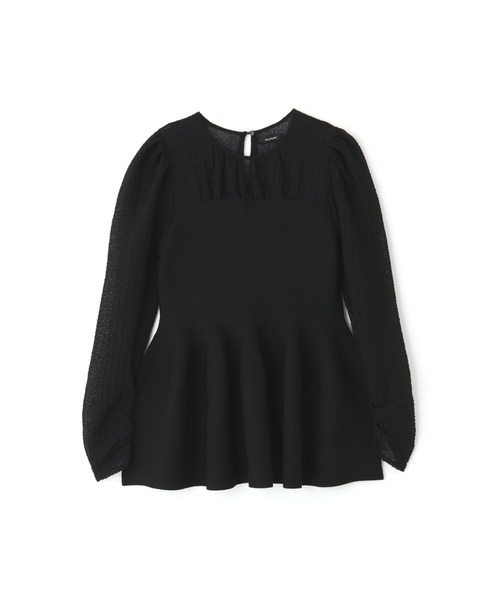 JILL STUART（ジルスチュアート）の「◆シュリンクシアードッキングニット（ニット/セーター・レディース・ホワイト/ブラック・FREE）」の4枚目の写真