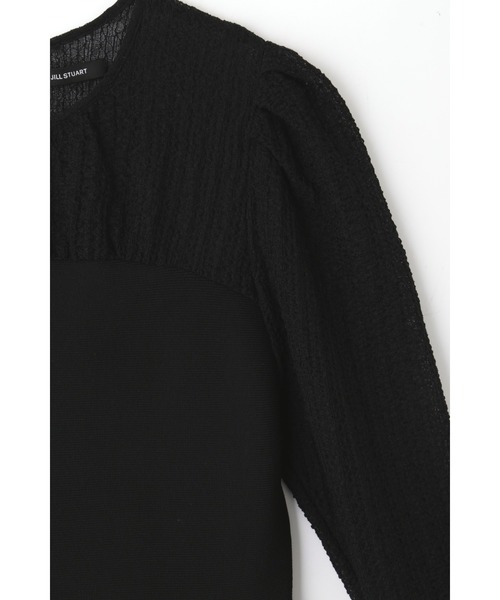 JILL STUART（ジルスチュアート）の「◆シュリンクシアードッキングニット（ニット/セーター・レディース・ホワイト/ブラック・FREE）」の7枚目の写真