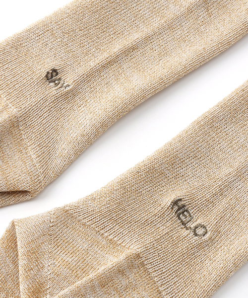 FRAMeWORK（フレームワーク）の「【Gloria Cords/グロリアコード】SAY HELLO 刺繍ソックス（ソックス/靴下・レディース・ホワイト/ゴールド/シルバー・FREE）」の7枚目の写真