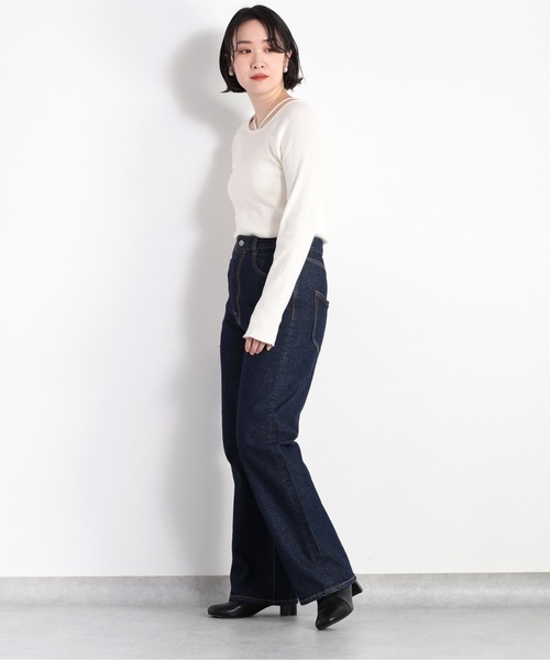 cepo(セポ)の「90Sレギュラーストレート(デニムパンツ・レディース・ネイビー/ブルー系5・S/M/L)」の7枚目の写真