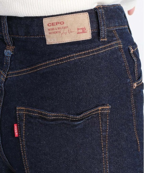 cepo(セポ)の「90Sレギュラーストレート(デニムパンツ・レディース・ネイビー/ブルー系5・S/M/L)」の14枚目の写真