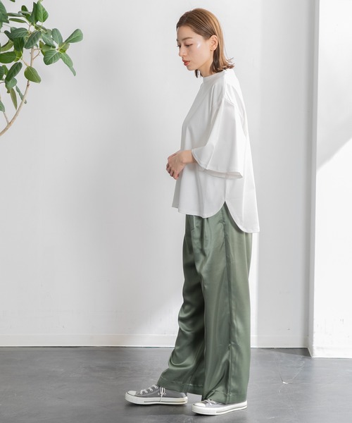 AMERICAN RAG CIE（アメリカンラグシー）の「サテンイージーパンツ（その他パンツ・レディース・ブラック/グリーン・FREE）」の9枚目の写真