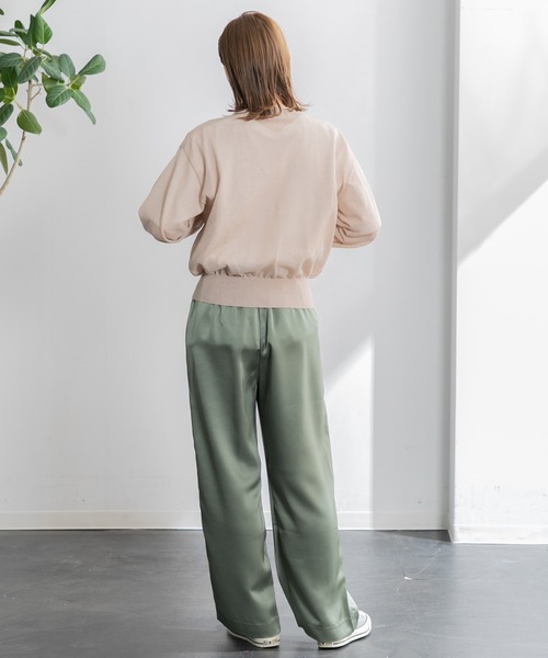 AMERICAN RAG CIE（アメリカンラグシー）の「サテンイージーパンツ（その他パンツ・レディース・ブラック/グリーン・FREE）」の13枚目の写真