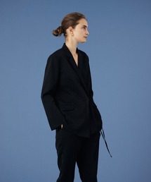 COLUMN コラム　ジャケット　38 ブラック　オケージョンスタイル COLUMN（コラム）の「COLUMN / テーラードカシュクールジャケット