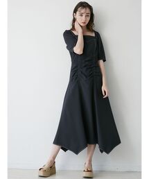 LAGUNAMOON | ステッチデザインギャザーワンピース(ワンピース)