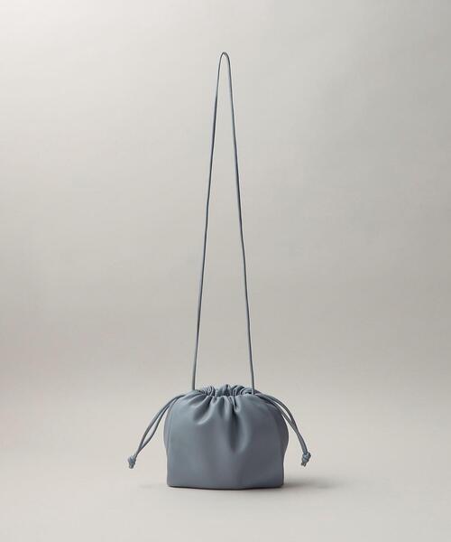 ESLOW（エスロー）の「＜ESLOW＞ DRAWSTRING BAG（ショルダーバッグ・レディース・ライトブルー/ブラック・FREE）」の4枚目の写真