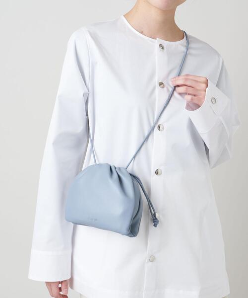 ESLOW（エスロー）の「＜ESLOW＞ DRAWSTRING BAG（ショルダーバッグ・レディース・ライトブルー/ブラック・FREE）」の11枚目の写真