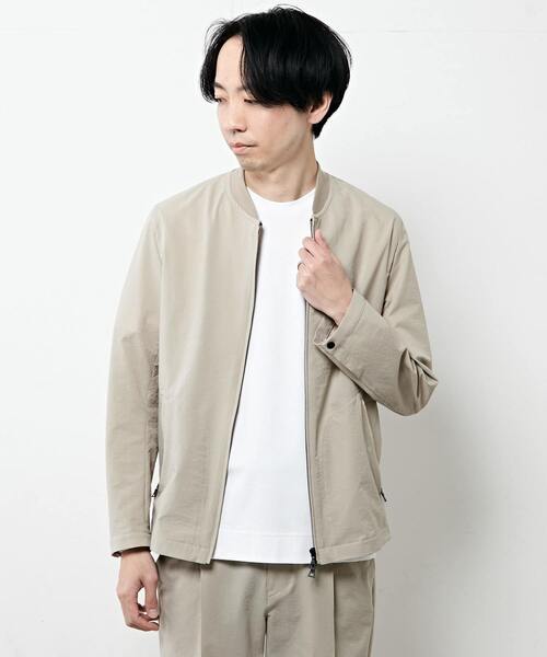 MEN'S MELROSE（メンズメルローズ）の「ミニリップクールドッツライダースブルゾン（ライダースジャケット・メンズ・セージグリーン/チャコールグレー/ベージュ・2/3/4）」の13枚目の写真