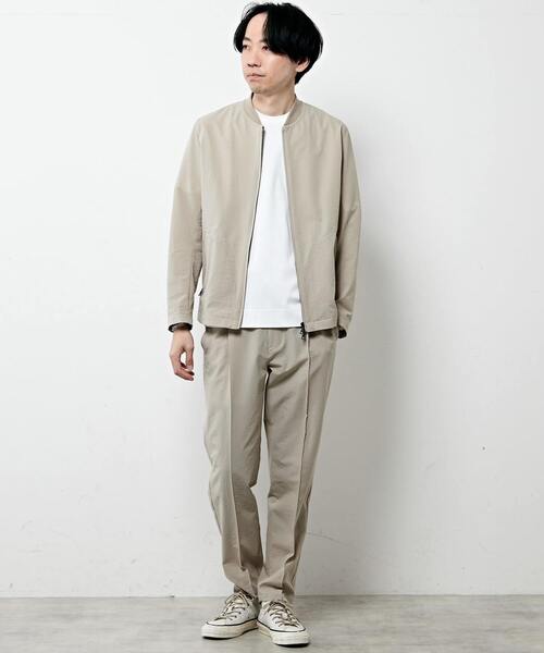 MEN'S MELROSE（メンズメルローズ）の「ミニリップクールドッツライダースブルゾン（ライダースジャケット・メンズ・セージグリーン/チャコールグレー/ベージュ・2/3/4）」の19枚目の写真