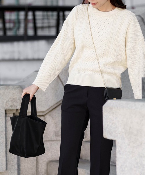 ZAKKA-BOX（ザッカボックス）の「ワンハンドルバッグ（ショルダーバッグ・レディース・ホワイト系その他/ベージュ/ブラック・FREE）」の11枚目の写真