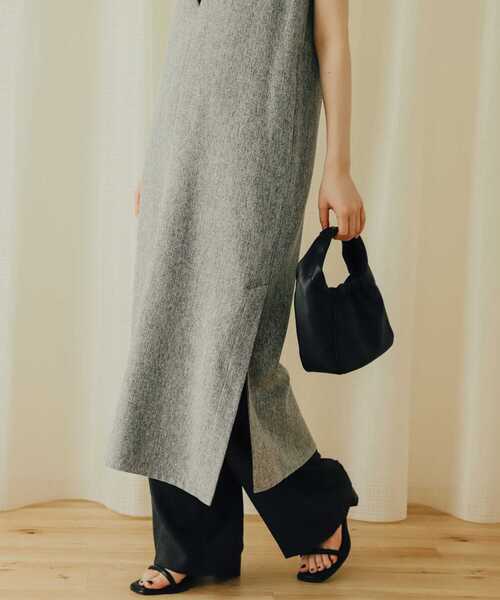 SENSE OF PLACE by URBAN RESEARCH(センスオブプレイスバイアーバンリサーチ)の「2WAYツイードジャンパースカート(ワンピース・レディース・ベージュ系その他/グレー系その他/ブラック・S/ONE)」の5枚目の写真