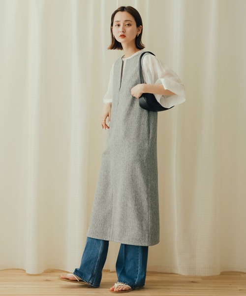 SENSE OF PLACE by URBAN RESEARCH(センスオブプレイスバイアーバンリサーチ)の「2WAYツイードジャンパースカート(ワンピース・レディース・ベージュ系その他/グレー系その他/ブラック・S/ONE)」の11枚目の写真