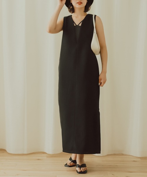 SENSE OF PLACE by URBAN RESEARCH(センスオブプレイスバイアーバンリサーチ)の「2WAYツイードジャンパースカート(ワンピース・レディース・ベージュ系その他/グレー系その他/ブラック・S/ONE)」の13枚目の写真