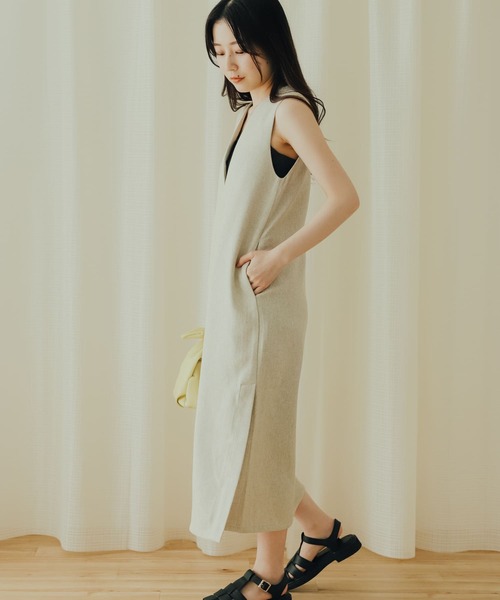 SENSE OF PLACE by URBAN RESEARCH(センスオブプレイスバイアーバンリサーチ)の「2WAYツイードジャンパースカート(ワンピース・レディース・ベージュ系その他/グレー系その他/ブラック・S/ONE)」の21枚目の写真