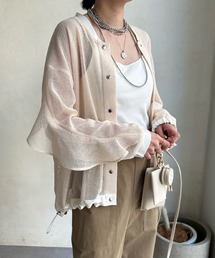 【WEB限定】フリルスリーブメッシュブルゾン