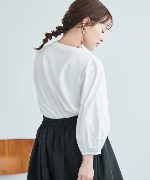 fifth(フィフス)の「バルーンスリーブカットソー(Tシャツ/カットソー・レディース・ホワイト/ブラック・M)」の4枚目の写真