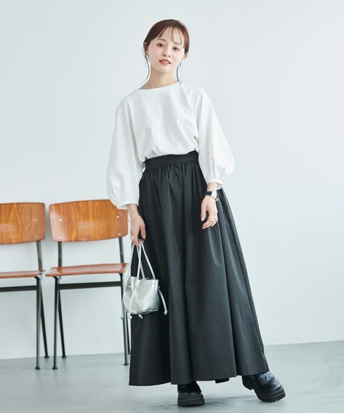 fifth(フィフス)の「バルーンスリーブカットソー(Tシャツ/カットソー・レディース・ホワイト/ブラック・M)」の5枚目の写真