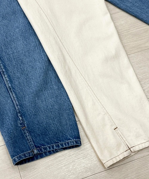 KIIT(キート)の「KIIT キート / SENTER SLIT PANTS センタースリットパンツ / KIP-P93A-006(デニムパンツ・メンズ・アイボリー・1/3/2)」の6枚目の写真