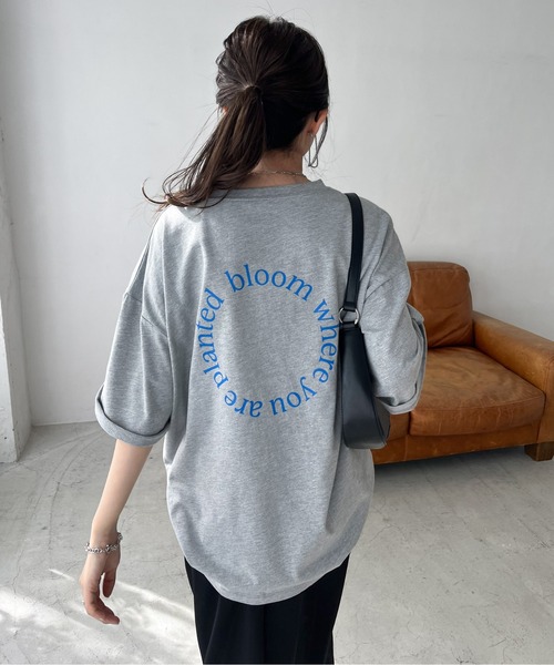 【Paragraph】★25SS・兼用★ウォッシュドサークルロゴTシャツ ウォッシュ加工サークルロゴTシャツ - GRAY - PARAGRAPH | 60