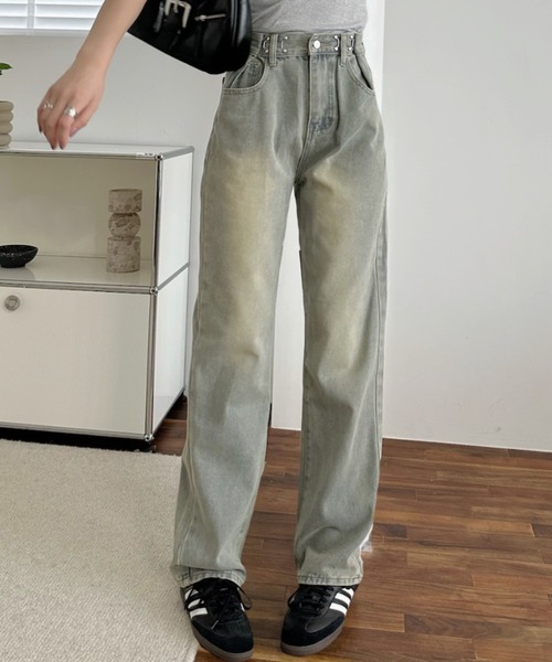 セール】【お気に入り数16万人突破!】ウエスト ホックで華奢見え！ハイ