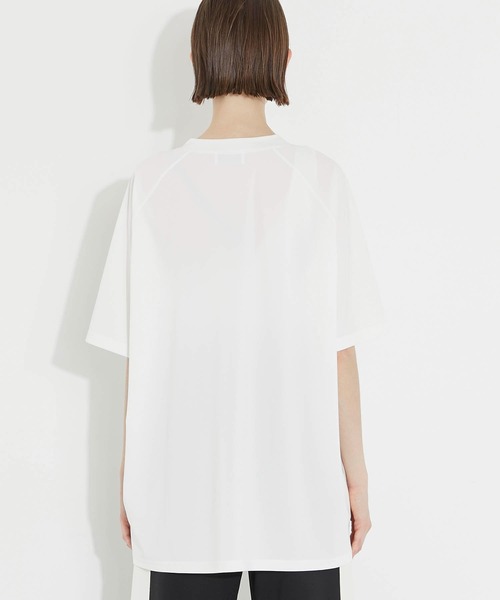 CITY TOKYO（シティトウキョウ）の「ウエストドロストオーバーTシャツ（Tシャツ/カットソー・レディース・ブラック/オフホワイト・FREE）」の9枚目の写真