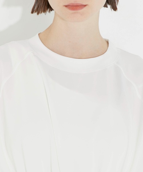 CITY TOKYO（シティトウキョウ）の「ウエストドロストオーバーTシャツ（Tシャツ/カットソー・レディース・ブラック/オフホワイト・FREE）」の10枚目の写真