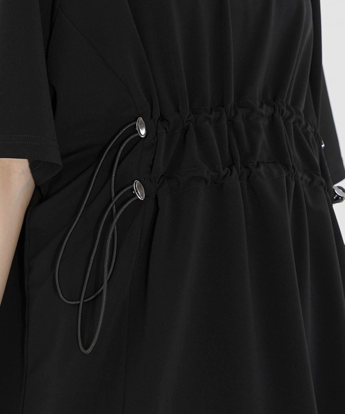 CITY TOKYO（シティトウキョウ）の「ウエストドロストオーバーTシャツ（Tシャツ/カットソー・レディース・ブラック/オフホワイト・FREE）」の21枚目の写真