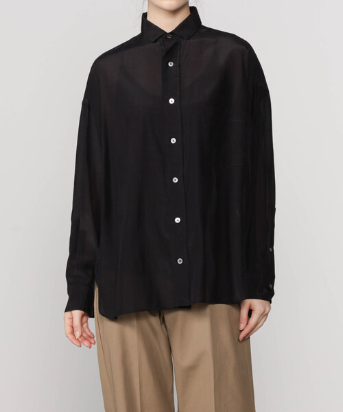 TICCA(ティッカ)の「TICCA | シアースクエアビッグシャツ WOMEN(シャツ/ブラウス・レディース・ブラック/ピンク・F)」の1枚目の写真