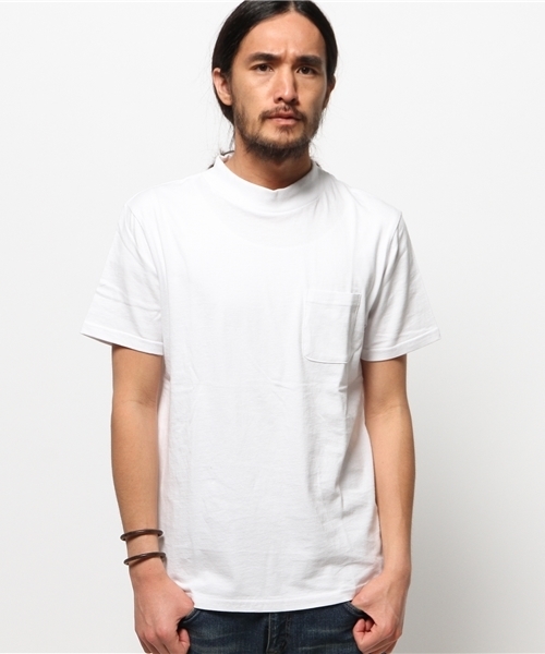 CIAOPANIC(チャオパニック)の「【Ciaopanic】 ハイネックポケTee(Tシャツ/カットソー・メンズ・ホワイト/その他19/ブラック・LARGE/MEDIUM)」の2枚目の写真