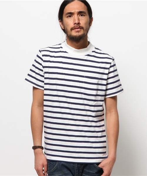 CIAOPANIC(チャオパニック)の「【Ciaopanic】 ハイネックポケTee(Tシャツ/カットソー・メンズ・ホワイト/その他19/ブラック・LARGE/MEDIUM)」の3枚目の写真