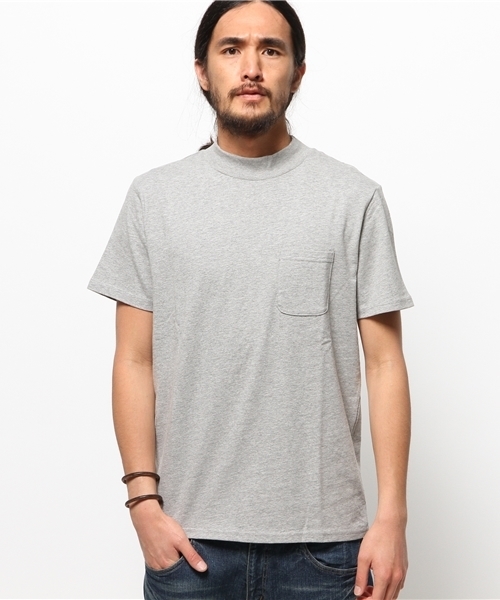 CIAOPANIC(チャオパニック)の「【Ciaopanic】 ハイネックポケTee(Tシャツ/カットソー・メンズ・ホワイト/その他19/ブラック・LARGE/MEDIUM)」の1枚目の写真