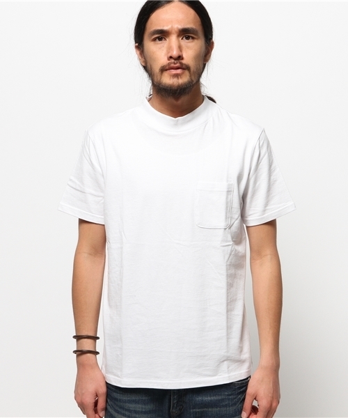 CIAOPANIC(チャオパニック)の「【Ciaopanic】 ハイネックポケTee(Tシャツ/カットソー・メンズ・ホワイト/その他19/ブラック・LARGE/MEDIUM)」の4枚目の写真