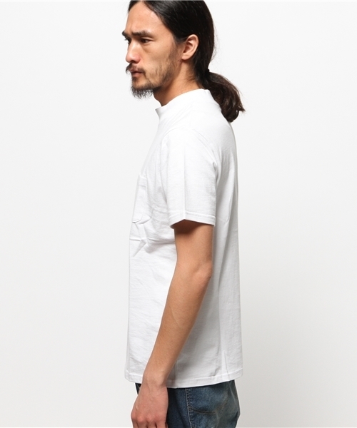 CIAOPANIC(チャオパニック)の「【Ciaopanic】 ハイネックポケTee(Tシャツ/カットソー・メンズ・ホワイト/その他19/ブラック・LARGE/MEDIUM)」の5枚目の写真