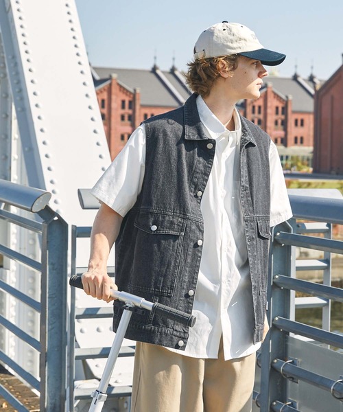 PENNEYS（ぺニーズ）の「PENNEYS/ペニーズ 別注 BE A TIGER ロゴ ワッペン刺繍 オーバーサイズ ブロード レギュラーカラー 半袖シャツ（シャツ/ブラウス・レディース・ブルー/ホワイト/チャコールグレー/ピンク/イエロー・L/M）」の9枚目の写真