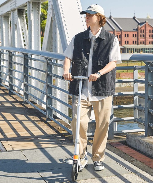 PENNEYS（ぺニーズ）の「PENNEYS/ペニーズ 別注 BE A TIGER ロゴ ワッペン刺繍 オーバーサイズ ブロード レギュラーカラー 半袖シャツ（シャツ/ブラウス・レディース・ブルー/ホワイト/チャコールグレー/ピンク/イエロー・L/M）」の12枚目の写真